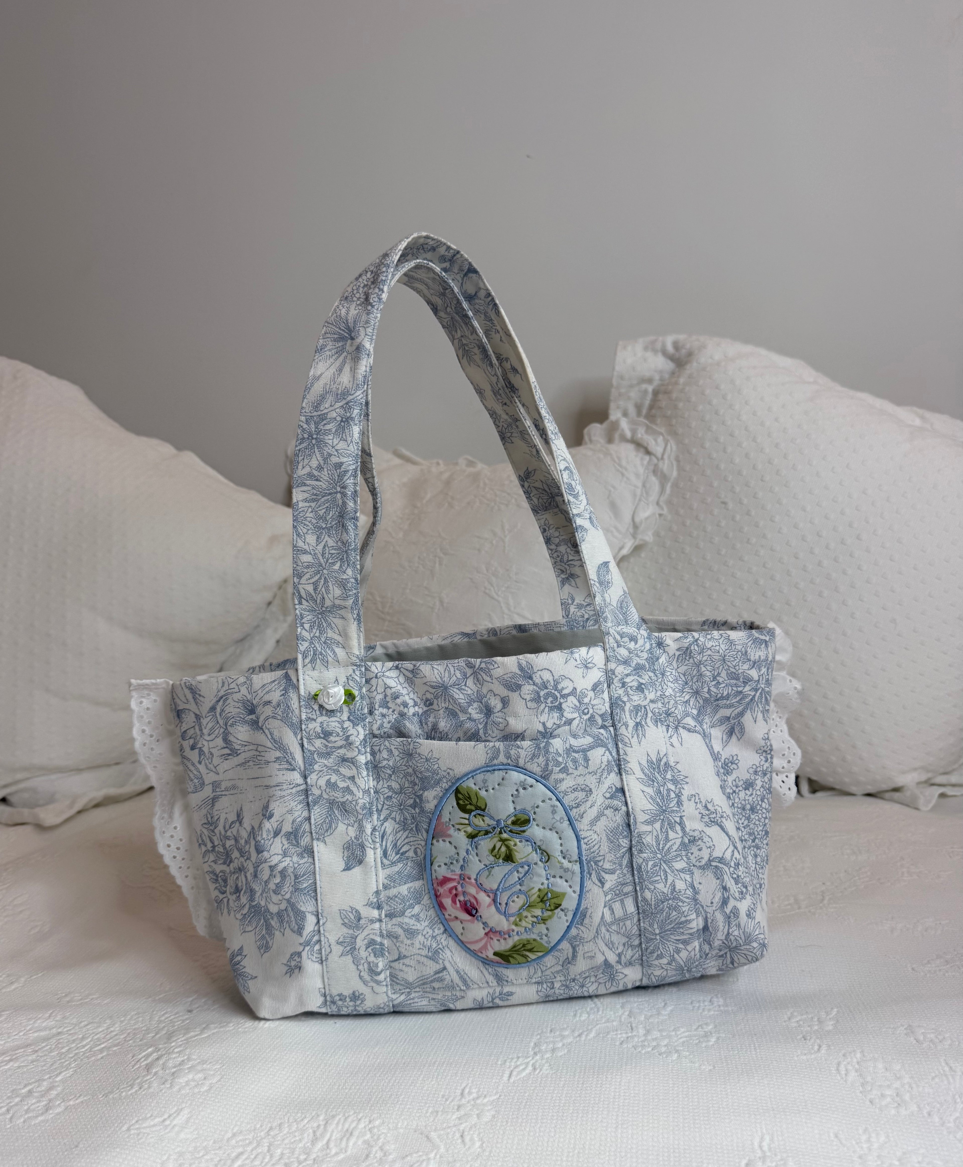 Cesta Toile de Jouy 