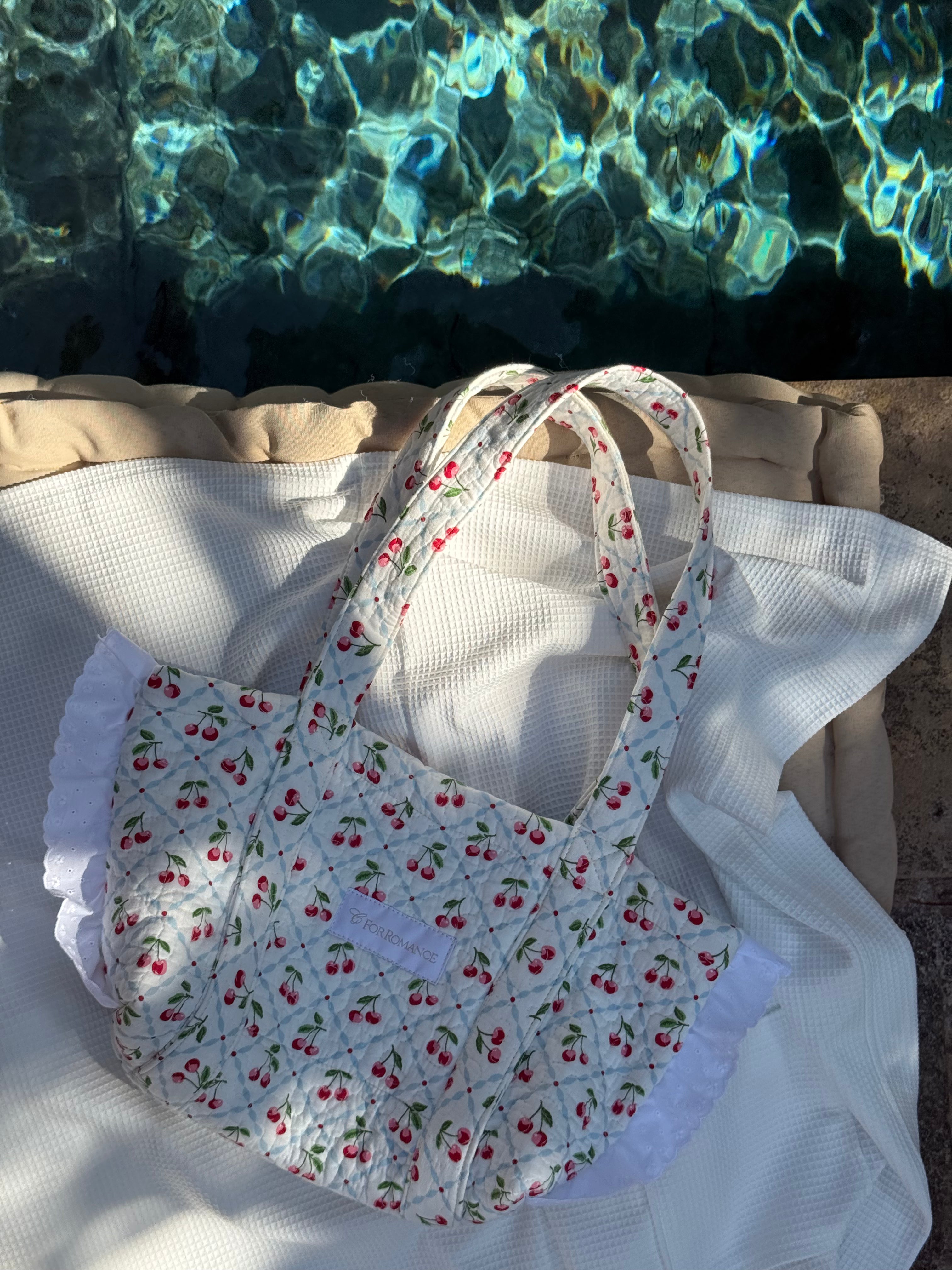Small Broderie Cherry Basket