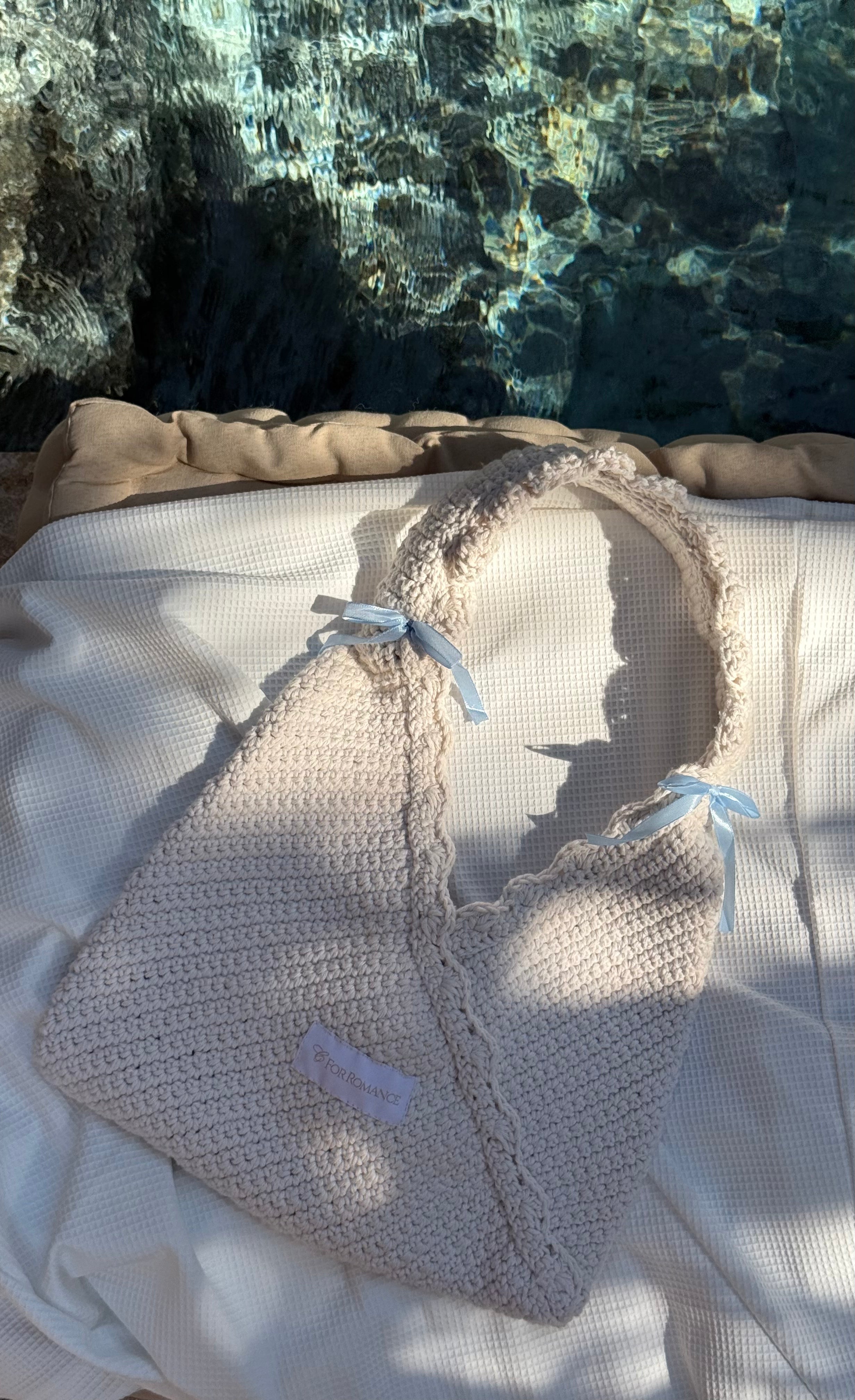 Medium Crochet Broderie Tote