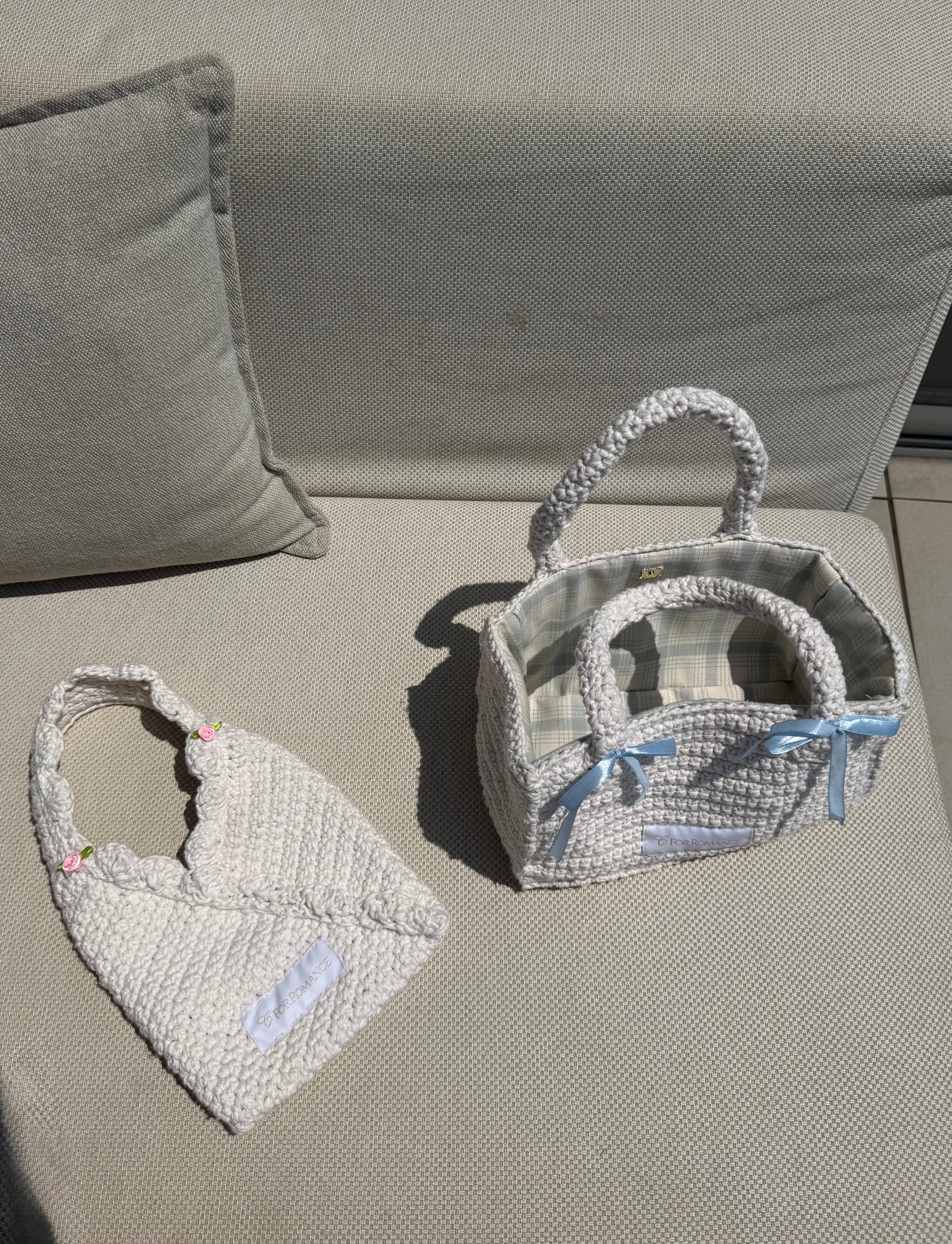 Small Crochet Bow Basket