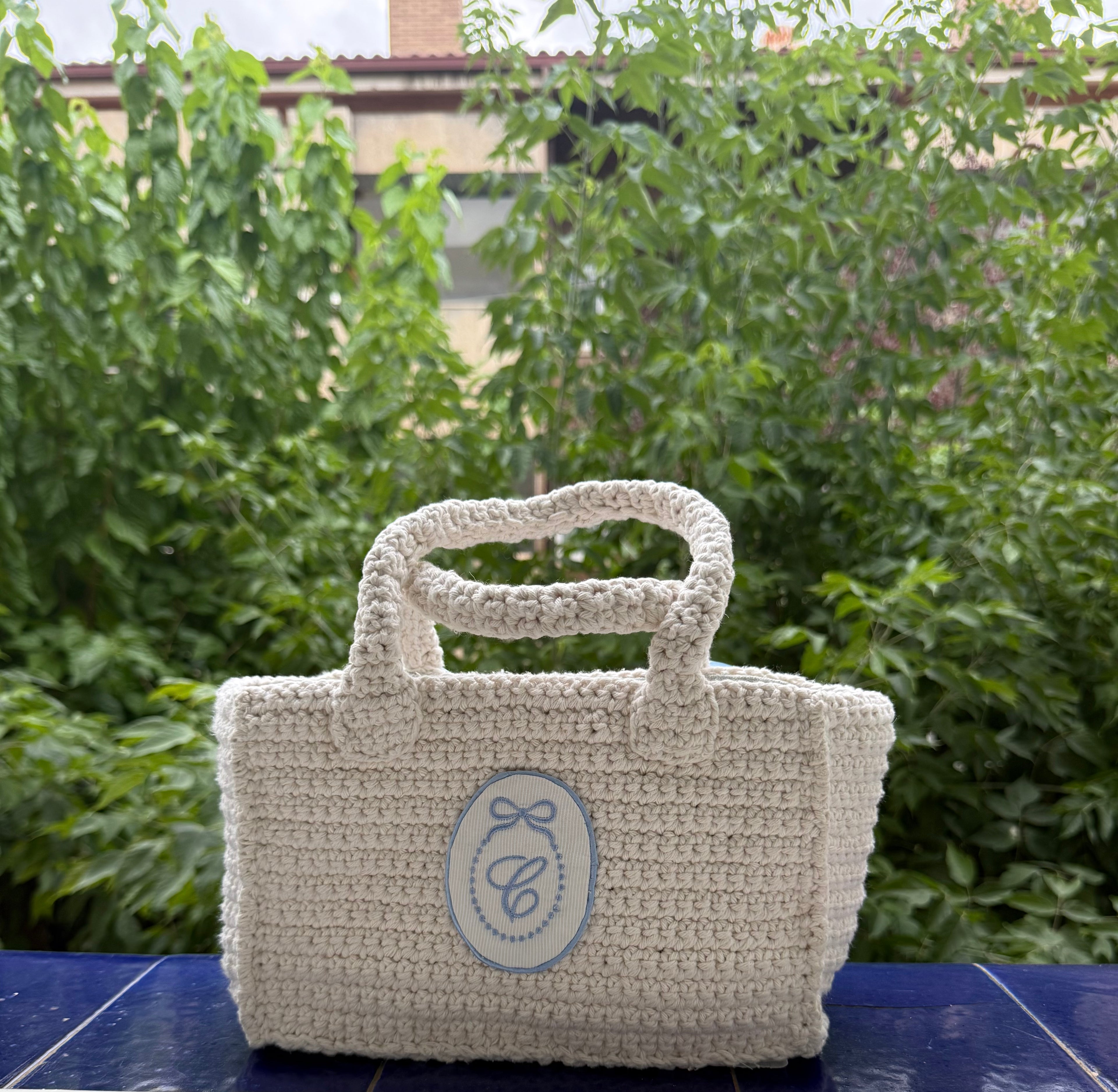 Cesta crochet personalizada