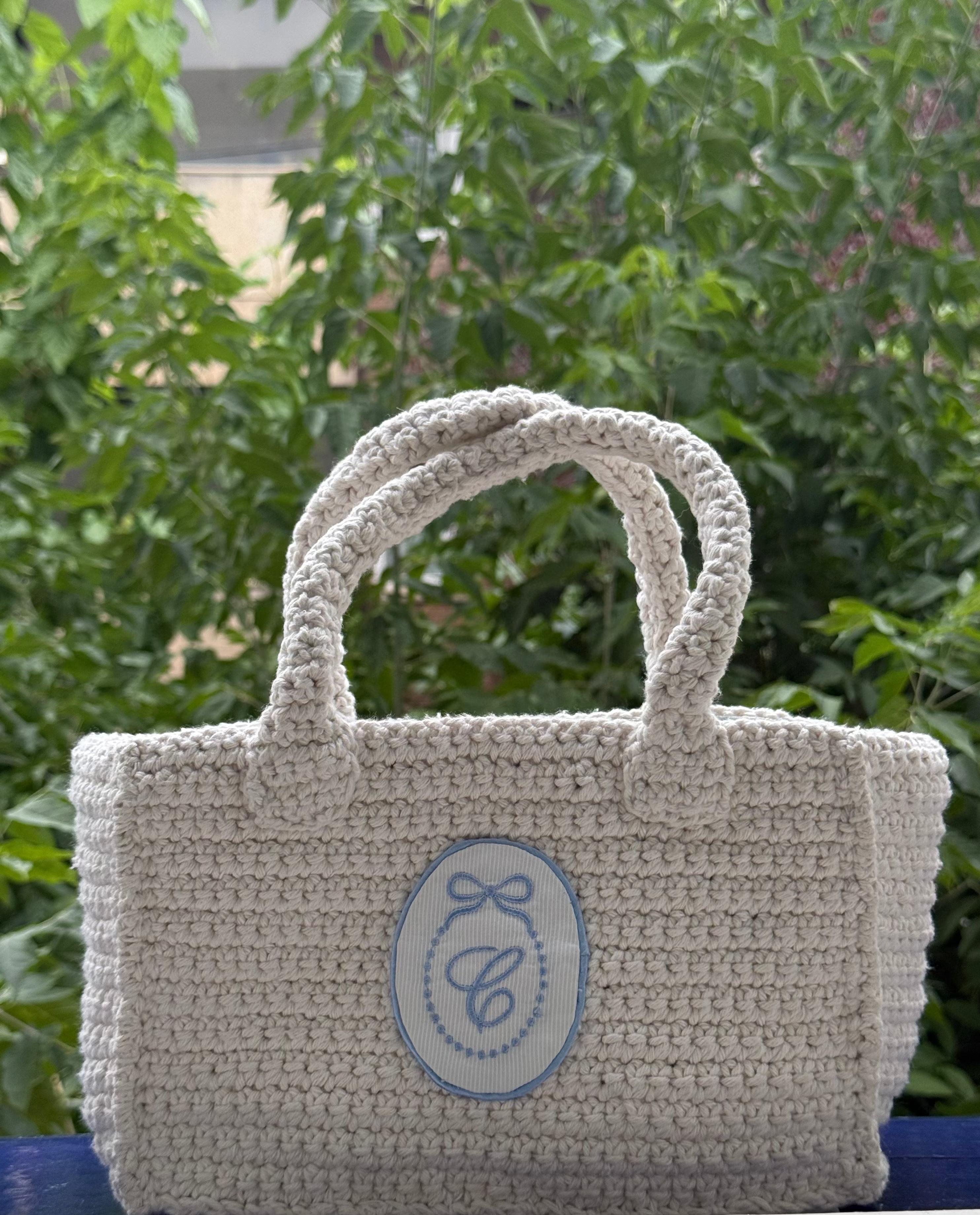 Cesta crochet personalizada