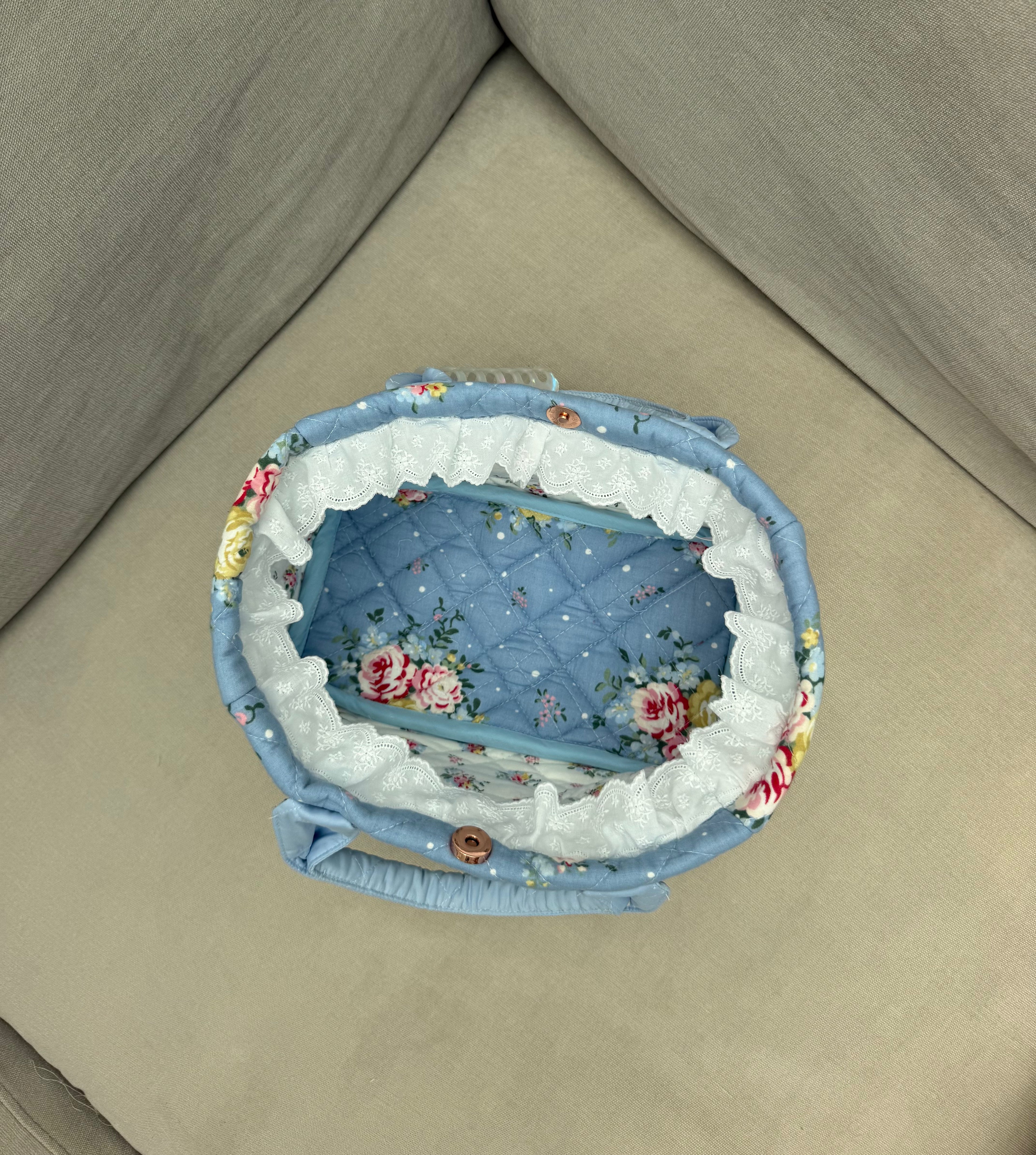 Small Quilted Bloom Tote