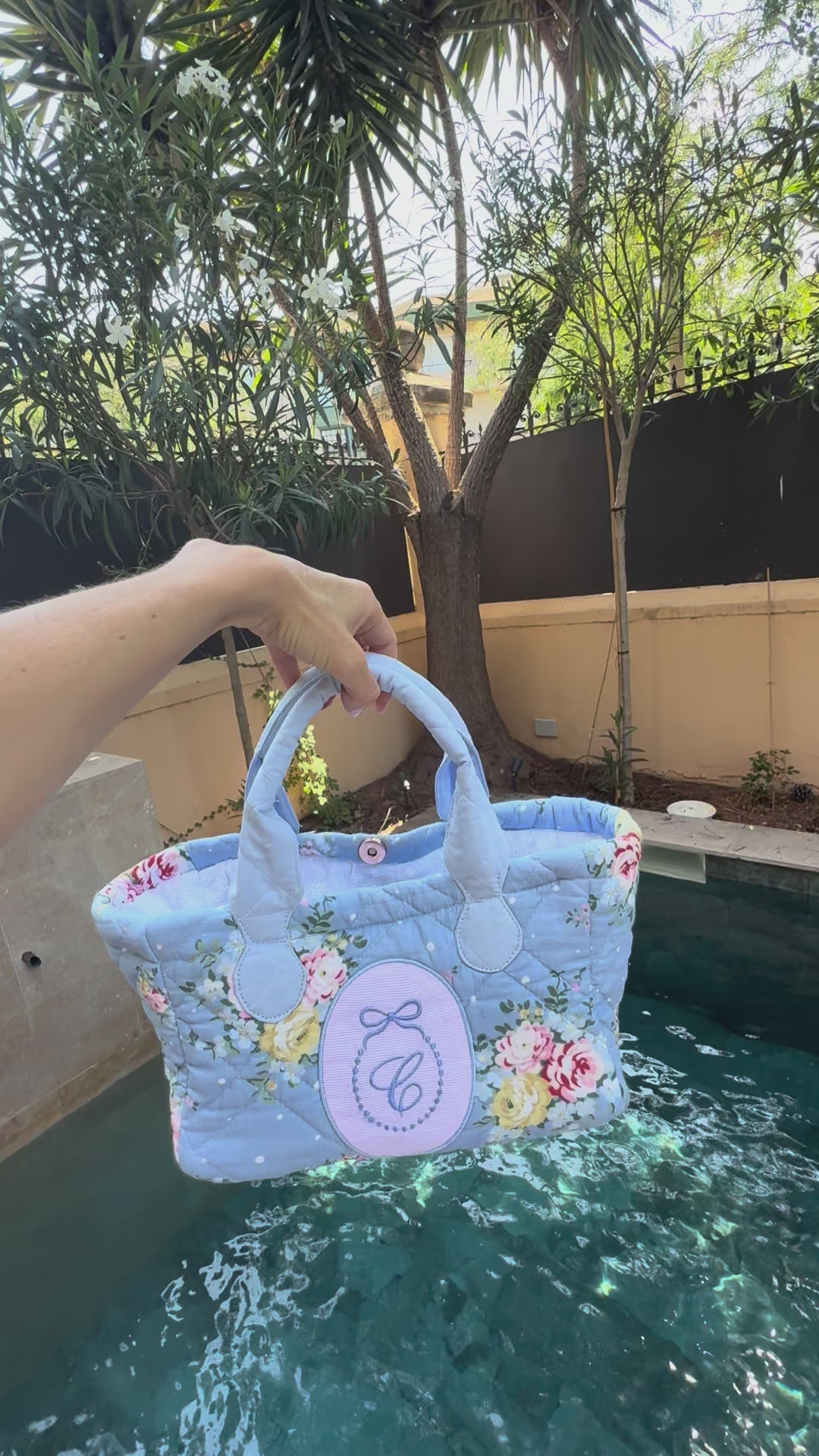Small Quilted Bloom Tote